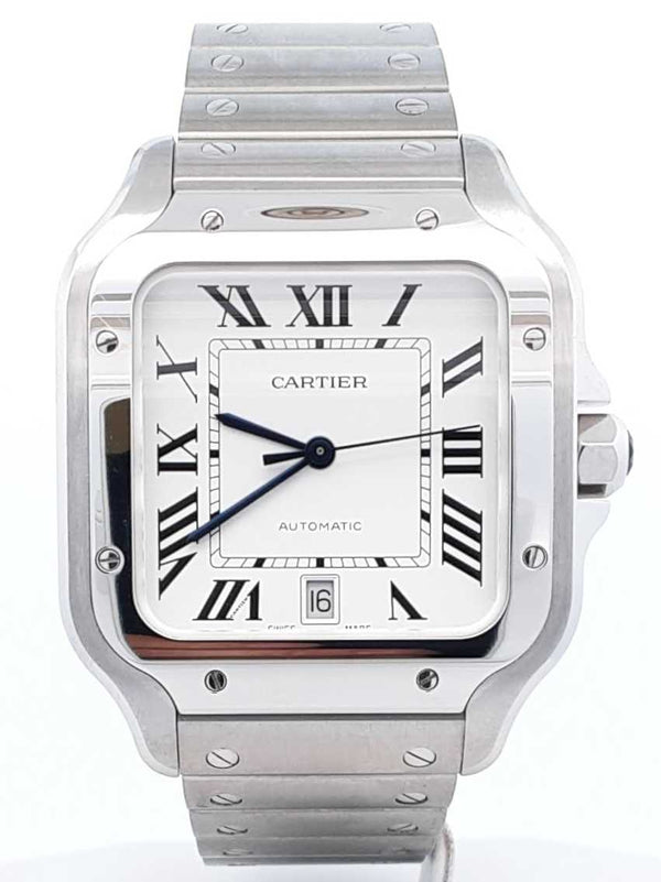 Santos De Cartier Large Stainless Steel Automatic 40mm Watch Fw0525wxzxdu