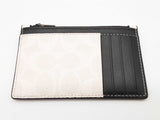 Coach Chalk White Signature Coated Canvas Zip Card Holder Pouch Do0926oxde