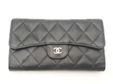 Chanel Classic Black Caviar Long Flap Wallet Sd0425wzxsa