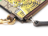 Gucci Bengal Tiger Wristlet Pouch In Gg Supreme Coated Canvas Fw0126oxzdu