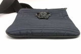 Versace Dark Blue Quilted Nylon Medusa Crossbody Bag Eb0926oxzsa