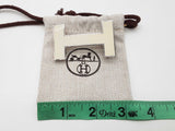 Hermes 32mm H Creme White Enamel Silvertone Belt Buckle Do0126wrxde