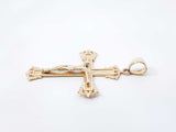 14k Yellow Gold Baroque Crucifix Pendant 2.1 Grams Fw0826lczdu