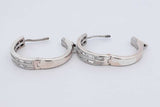 1.12cttw Lab Grown Diamond Hoop Earrings In Sterling Silver 6.4 Grams Eb0326sxdu