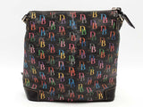Dooney & Bourke Db75 Multi Logo Cross Body Black Aa0926pzsa