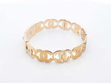 0.80 Cttw Diamond & 18k Yellow Gold Bangle Bracelet 24.7 Grams 6 Inch Fw1225exzdu