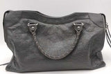 Balenciaga Le City Gray Leather Top Handle Bag Eb0726rxzsa