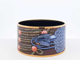 Hermès Brandebourgs 30mm Extra Wide Enamel Bangle Bracelet 8 Inch Fw0326lrzdu