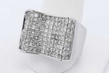 3.78cttw Princess Cut Diamond Ring In 14k White Gold 16.7g Size 9.5 Eb0526lixzdu