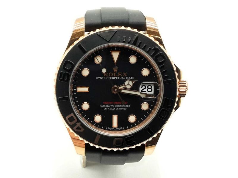 Rolex 268655 36 Yacht Master 18k Rg Black Dial Oysterflex Watch Do0125lsxzde