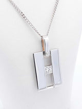 0.50 Cttw Diamond & 14k White Gold Pendant Necklace 16.5g 26 Inch Fw1025rrxdu