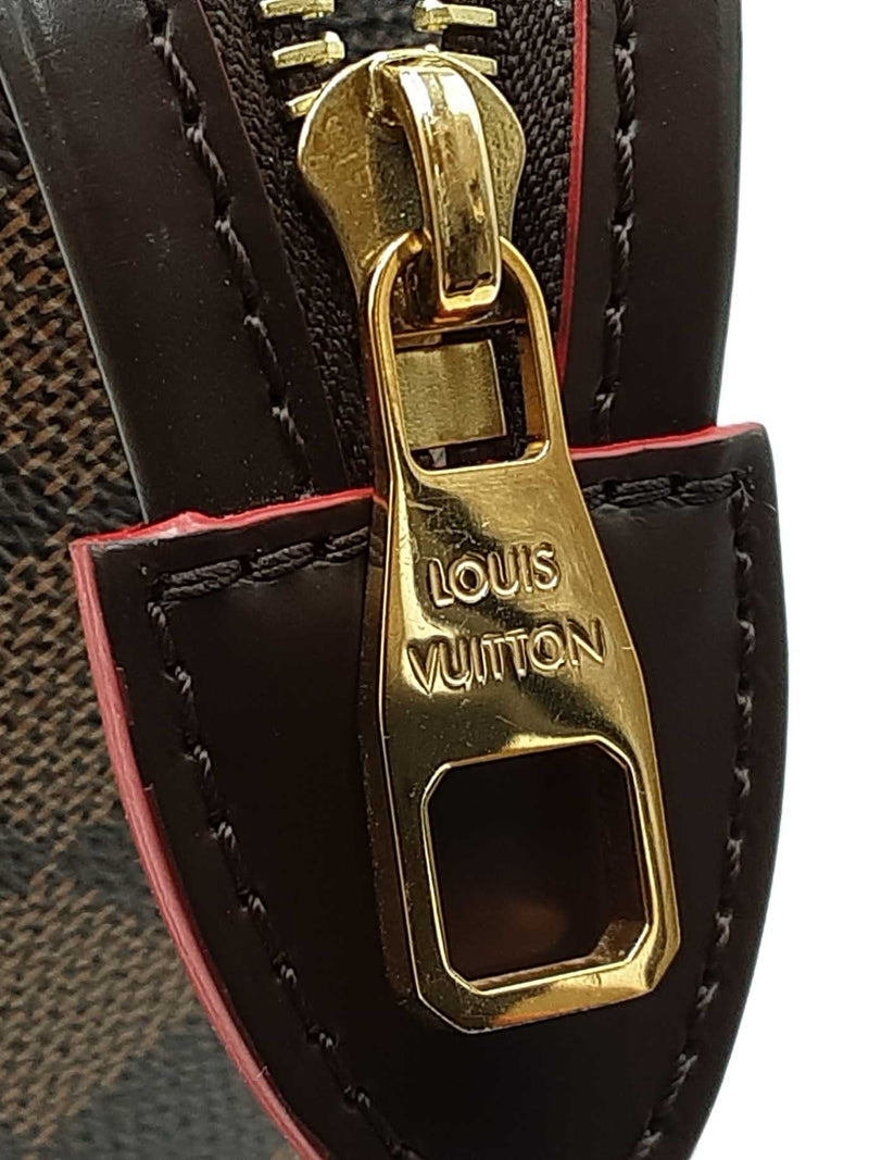 Louis Vuitton Caissa Mm Cerise Damier Ebene Coated Canvas Tote Bag Fw0625roxdu