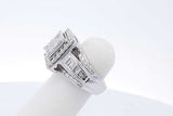 2.0cttw Lab Grown Diamond Ring In 10k White Gold 6.3 Grams Size 3 Eb0726crxde