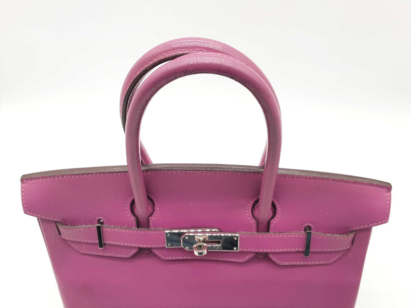 Hermes Birkin 30 Cyclamen Purple Epsom Palladium Hardware Handbag Do0323lwecrde