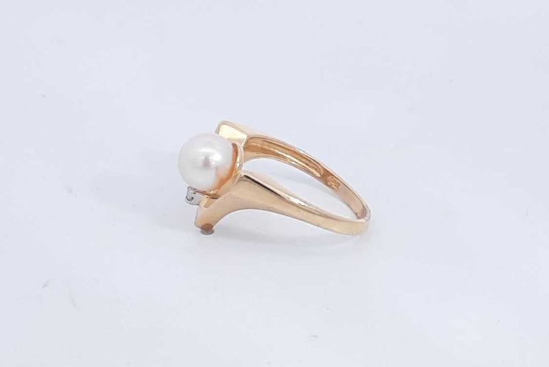 14k Yellow Gold Pearl Ring Size 6.5 3.14 Grams Eb0324lxzsa