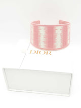 Christian Dior Pink &White Stripe Headband Eb0424lxzsa