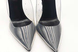 Saint Laurent Opyum Clear Pvc & Black Patent Leather Pumps Size 39 Eb0426oxzsa