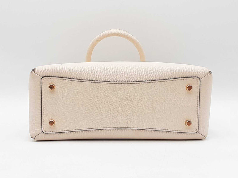 Coach Mini Lillie Carryall Handbag In Ivory Crossgrain Leather Fw0125oxdu