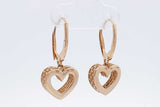 14k Yellow Gold Heart Dangle Earrings 2.8 Grams Eb0826lrxsa