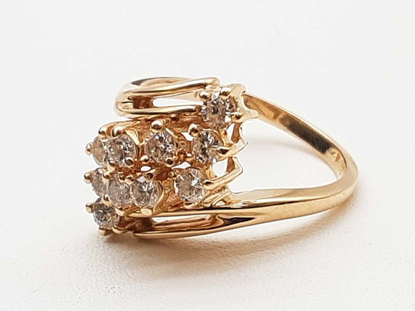 0.50 Cttw Diamonds 14k Yellow Gold 3.9g Ring Size 6 Do0325orxde