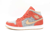 Nike Air Jordan 1 Mid Se "Denim Red" High Top Sneakers Size 9.5 Fw0225lxzdu