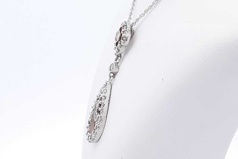 Approx. 2.21ctw Diamond Pendant Necklace 14k White Gold 4.76g 18 In Eb0924prxsa