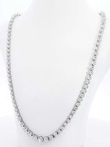 3.01 Cttw Diamond & 18k White Gold Tennis Necklace 9.3 Grams 16 Inch Fw0325pwrdu