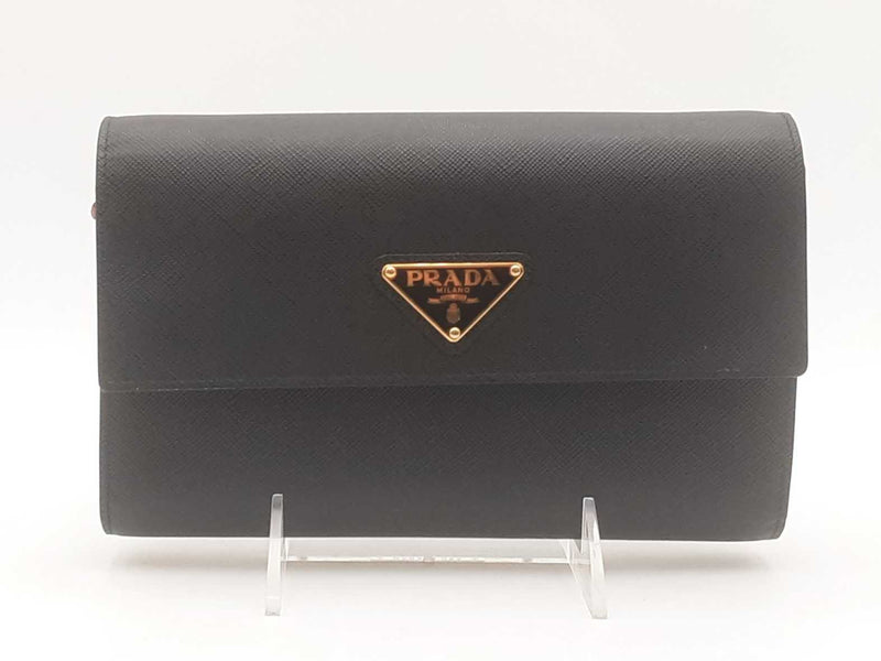 Prada Saffiano Clutch And Crossbody Bag Black Aa0825wzxsa