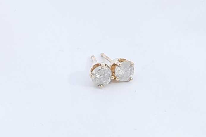 Approx. 0.6ctw Diamond Stud Earrings In 14k Yellow Gold 0.9 Grams Eb0424oorsa