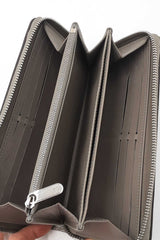 Louis Vuitton Zippy Wallet In Metallic Grey Mahina Perforated Leather Fw526psxdu