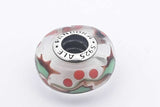 Pandora Christmas Holly Murano Glass Charm Sterling Silver 3.2 Grams Eb0425isa