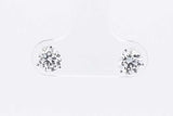1.0cttw Lab Grown Diamond Stud Earrings In 14k White Gold 0.7 Grams Eb0326orxsa