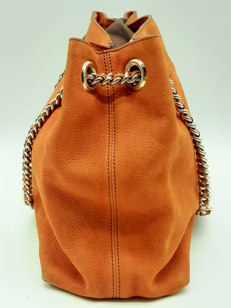 Gucci 308982 Soho Nubuck Rust Orange Leather Chain Shoulder Bag Do0924pxzde