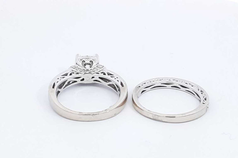 Approx. 1.15ctw Diamond Wedding Set 14k White Gold 8.1 Grams Size 7 Eb1224lxxzdu