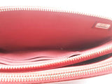 Chanel Cc Filigree Caviar Double Zip Clutch With Chain Red Aa0225rxzsa