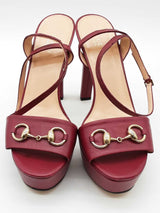 Gucci Horsebit Platform Heels Size 39.5 Eb1225wxzde