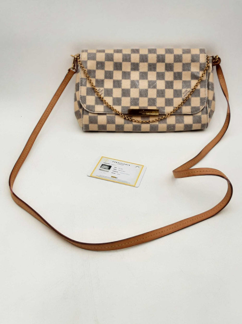 Louis Vuitton Damier Azur Favorite Shoulder Bag Eb1024oxzsa