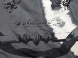 Hermes Plein Soleil Gray Silk Scarf Do1225lrxde