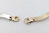 14k Two Tone Gold Wavy Link Necklace 29.3 Grams Eb0926lcrxsa