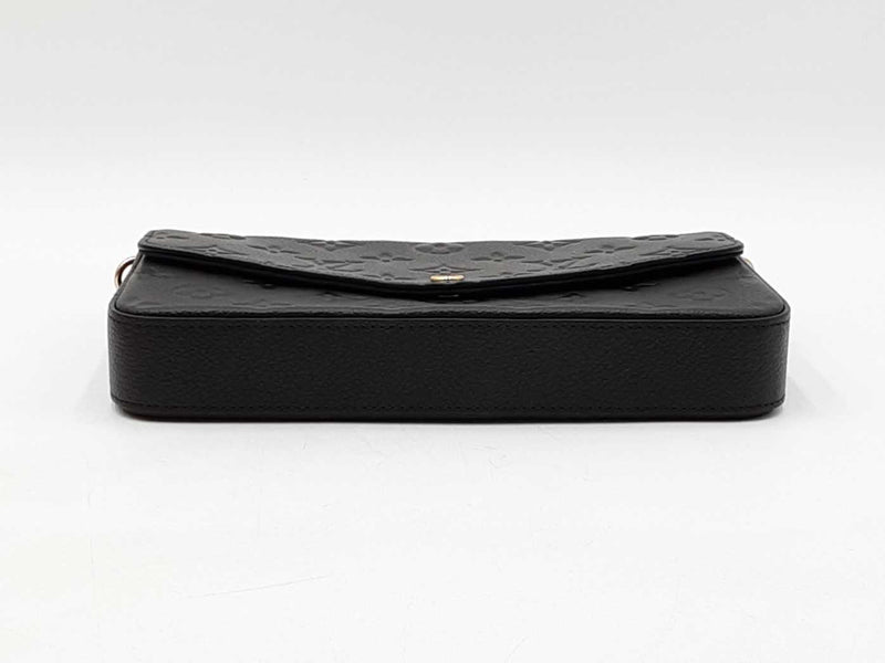 Louis Vuitton Pochette Félicie In Black Monogram Empreinte Leather Fw12loxzdu