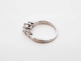 0.59 Cttw Diamond & 95% Platinum Three-stone Ring 5.7 Grams Size 7 Fw0525ocrdu