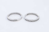 14k White Gold Stacking Diamond Rings 4.5 Grams Size 5.5 Eb0526wrxde