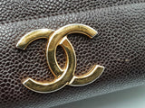 Chanel Triple Coco Mark Shoulder Bag In Brown Caviar Leather Fw0426llzxdu