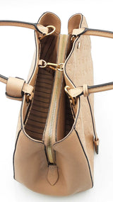 Louis Vuitton Montaigne Handbag In Beige Monogram Empreinte Leather Fw0926cexdu