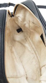 Gucci Soho Disco Crossbody Bag In Black Pebbled Leather Fw1125wxzdu