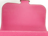 Hermes Constance Slim Rose Tyrien Pink Epsom Palladium Wallet Do0126wxzxde