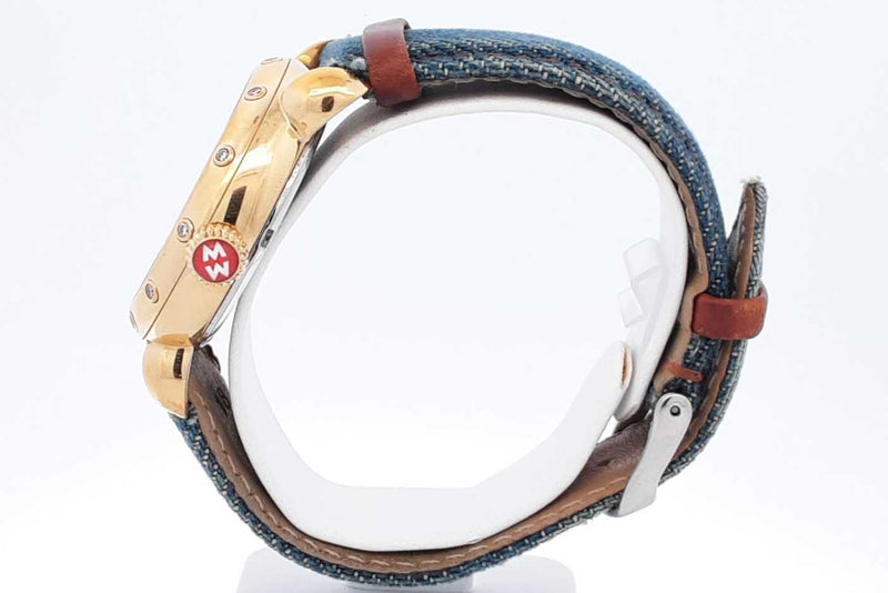 Michele Tropical Paradise Toucan 36mm Gold Tone Stainless Steel Watch Eb625oxzdu