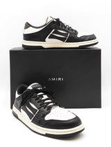 Amiri Skel Low Top Sneakers In Black & White Leather Size Us 11 Fw0126lzxdu