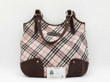 Burberry Blue Label Shoulder Bag In Pink Nova Check & Brown Leather Fw0826lezdu