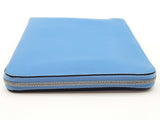 Hermes Azap Bleu Paradis Blue Swift Leather Zippy Wallet Clutch Do0326crxde